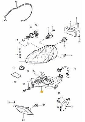 NEW GENUINE PORSCHE CAYENNE 2002-2006 HEADLIGHT MOUNTING BRACKET LEFT N/S 95563104102 - Image 2