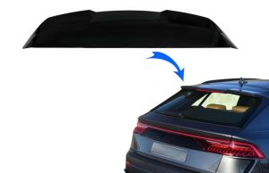 Rear Roof Spoiler suitable for Audi Q8 SUV (2018-up) RS Design Piano Black