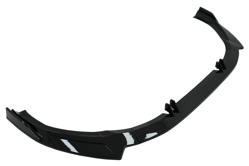 Front Bumper Add-On Spoiler Lip suitable for Audi A4 B9 Second Facelift S-Line (2020-up) Piano Black - Image 3