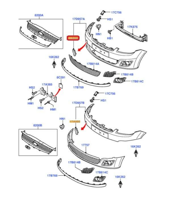NEW GENUINE FORD FIESTA 01-08 FUSION 01-05 FRONT BUMPER TOW HOOK EYE COVER CAP 1375861 - Image 2