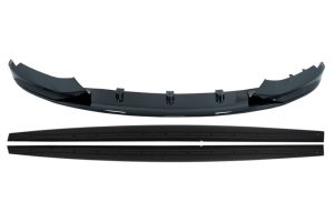 Front Bumper Spoiler Lip suitable for BMW 4 Series F32 F33 F36 Coupe Cabrio Grand Coupe (2013-03.2019) with Side Skirts Add-on Lip Extensions M-Performance Black