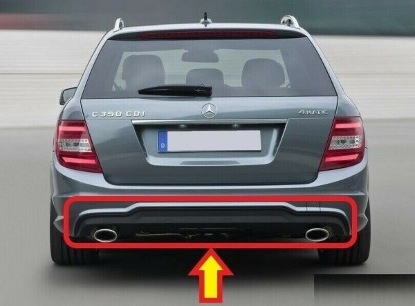 NEW GENUINE MERCEDES W204 C CLASS ESTATE 11-14 AMG PACKAGE REAR BUMPER DIFFUSER A2048854338 - Image 3