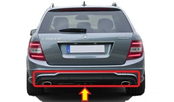 NEW GENUINE MERCEDES W204 C ESTATE 11-14 AMG REAR BUMPER DIFFUSER WITH PDC HOLES A2048854938 - Image 3