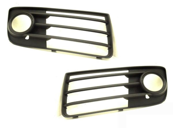NEW GENUINE AUDI TT 2011-2014 FRONT BUMPER BLACK FOG LIGHT GRILL LEFT RIGHT SET