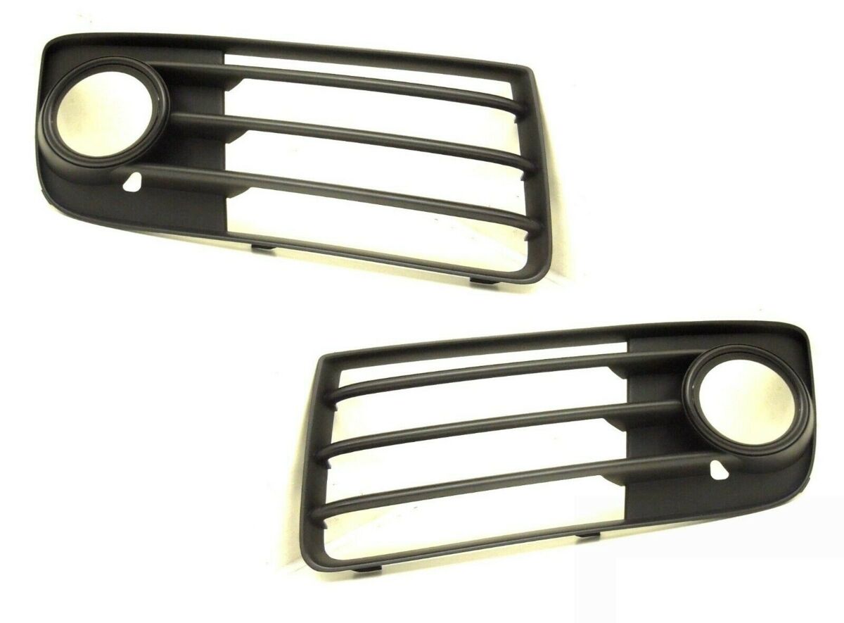 NEW GENUINE AUDI TT 2011-2014 FRONT BUMPER BLACK FOG LIGHT GRILL LEFT RIGHT SET