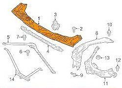 NEW GENUINE MINI F54 F55 F56 F57 F60 RADIATOR SUPPORT CROSSLINK FRONT 51647434544 - Image 2
