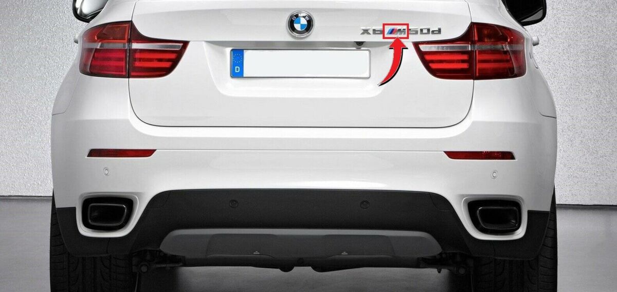 NEW GENUINE BMW X6 SERIES E71 REAR TRUNK LID EMBLEM BADGE LABEL 51147250850 - Image 2
