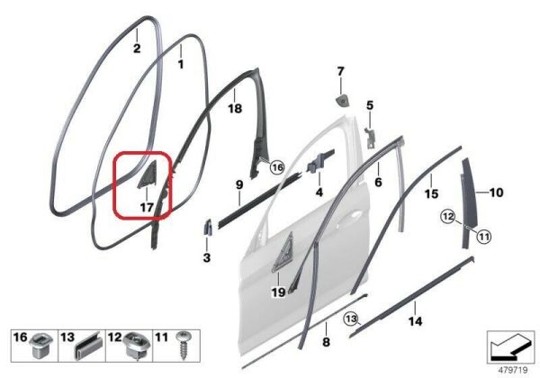 BMW NEW GENUINE 5 SERIES G30 G31 F90 FRONT DOOR HARMAN KARDON TWEETER COVERS SET - Image 3