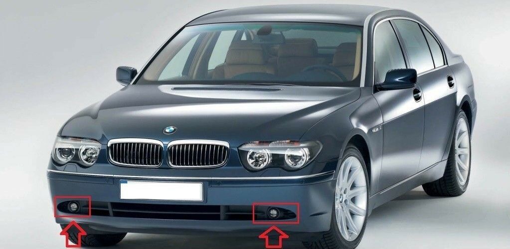 NEW GENUINE BMW 7 SERIES E65 FRONT FOG LIGHT LAMPS WITH FRAME LEFT + RIGHT SET 63178379683 + 63178379684 - Image 2