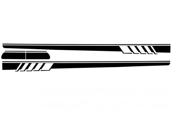 Side Decals Sticker Vinyl suitable for MERCEDES C-Class C205 Coupe A205 Cabriolet (2014-up) C63 Design Piano Black - Image 3