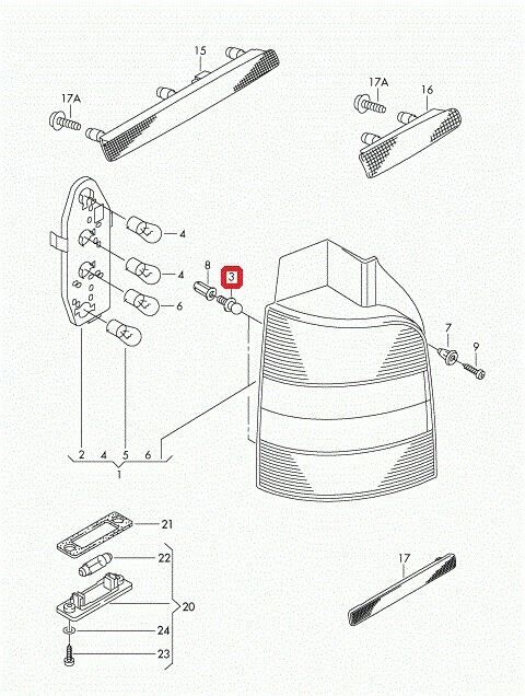 NEW GENUINE VW AMAROK CADDY TRANSPORTER TAILGATE MOUNTING BRACKET - Image 2