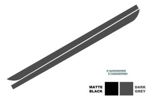 Side Decals Sticker Vinyl suitable for BMW F10 F11 5 Series (2011-Up) Dark Grey M-Performance Design
