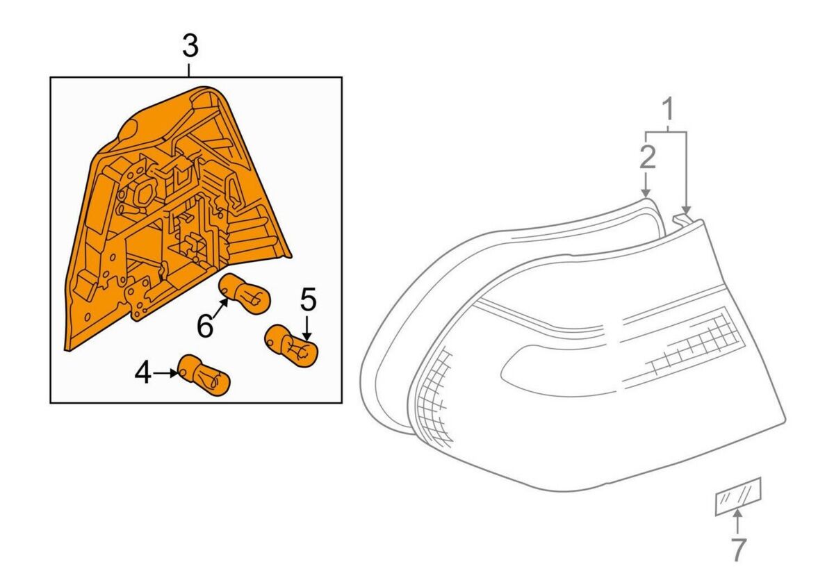BMW NEW GENUINE 3 E46 SEDAN 2001/09 - 2007 REAR HEAD LIGHT BULB SOCKET LEFT N/S 63217165865 - Image 2