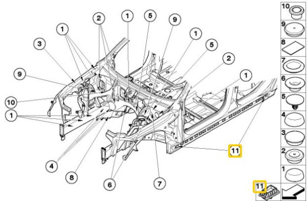 NEW GENUINE BMW G20 E60 E61 G12 F26 G05 F98 G32 JACK PAD UNDER CAR SUPPORT 51717065919 - Image 2