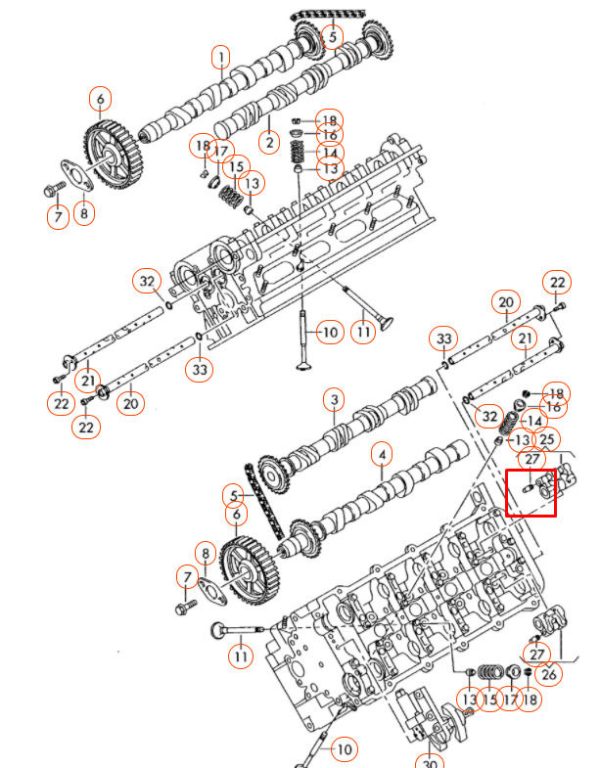 NEW GENUINE AUDI VOLKSWAGEN SPACER FOR CAMSHAFT TAPPETS 077109320CB - Image 2