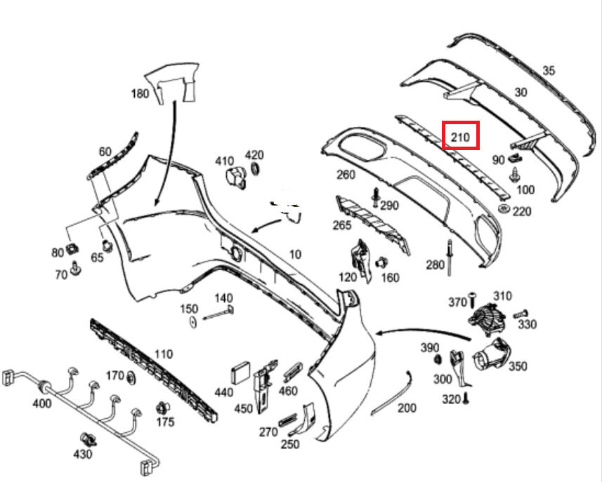NEW GENUINE MERCEDES BENZ MB B CLASS W246 REAR TRUNK FOOTPLATE CHROME - Image 2