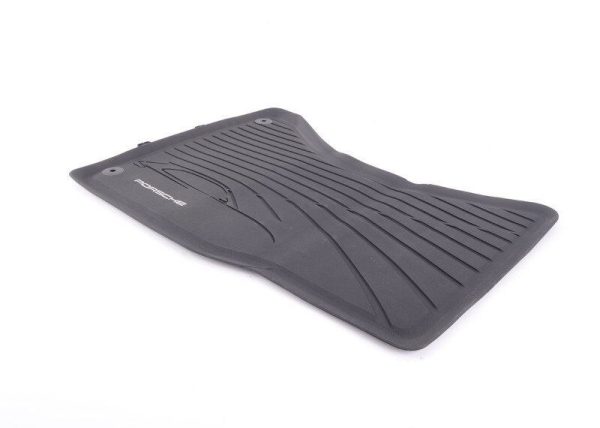 NEW GENUINE PORSCHE MACAN 14-18 FRONT AND REAR BLACK RUBBER FLOOR MATS LHD 95B044800431E0 - Image 2
