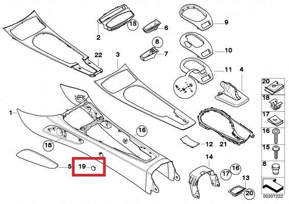 BMW NEW GENUINE Z4 SERIES E85 E86 CENTER CONSOLE SCREW COVER BLACK 51167053123 - Image 2