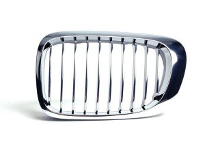FOR NEW GENUINE BMW 3' E46 COUPE 97-03 FRONT BUMPER KIDNEY GRILLE CHROME LEFT N/S