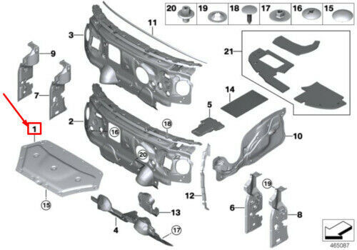 NEW GENUINE MINI F55 F56 F57 ENGINE HOOD BONNET SOUND INSULATING 51487298865 - Image 2