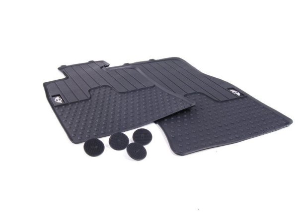 MINI NEW GENUINE R55 R56 R57 R58 FRONT RUBBER FLOOR MATS ALL WEATHER SET 51472243906