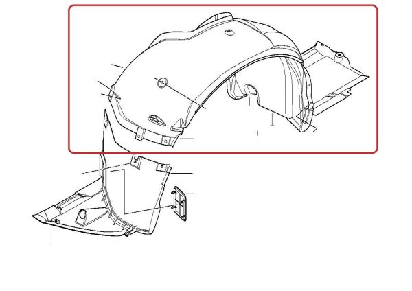 BMW NEW GENUINE E46 M3 COUPE CONVERTIBLE FRONT WHEEL HOUSING FENDER LINER LEFT 51712695665 - Image 2