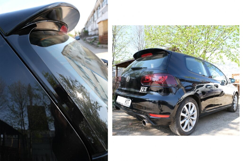 Trunk Rear Window Fin Spoiler suitable for VW Golf 6 (2008-2012) Piano Black - Image 6