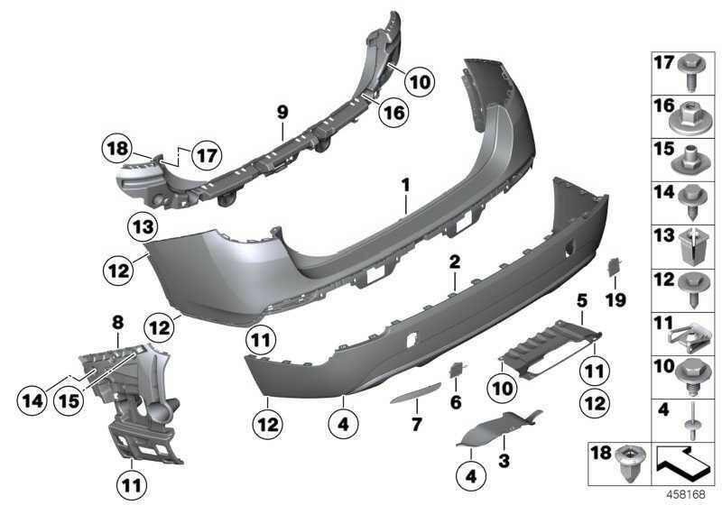 BMW NEW GENUINE 09-15 E84 X1 SERIES REAR O/S RIGHT BUMPER MOUNT BRACKET 51122991780 - Image 2