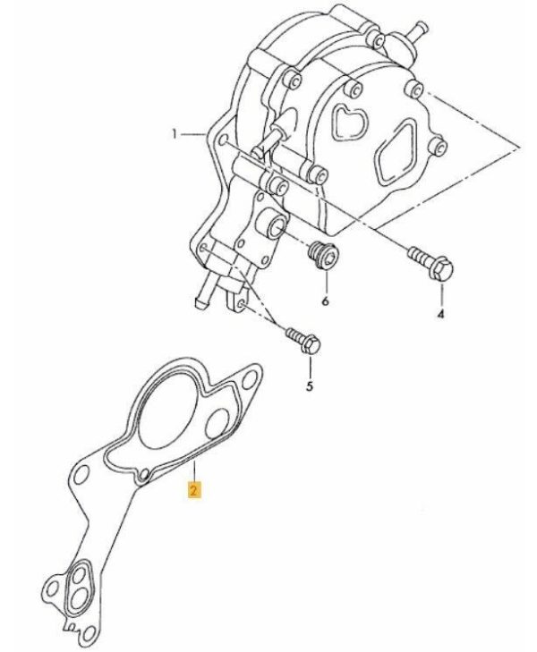 NEW GENUINE AUDI A4 05-09 A6 05-11 A8 04-10 VACUUM PUMP GASKET SEAL 06E145215A - Image 2