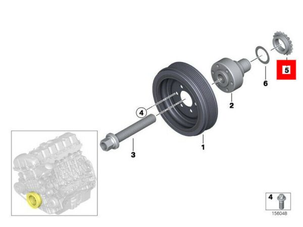 NEW GENUINE BMW 1 2 3 4 5 6 7 X Z SER N42 N46 N54 N55 ENGINE CRANKSHAFT SPROCKET 11317502180 - Image 2