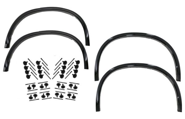 Wheel Arches Fender Flares Piano Black with 32 pieces Plastic Auto Clips suitable for BMW X5 F15 (2014-2018) M Design