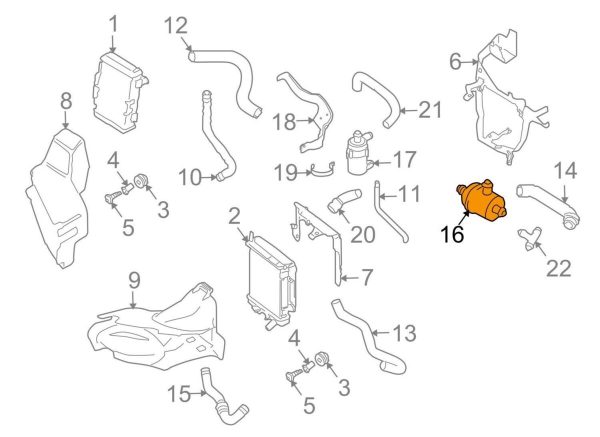 NEW GENUINE AUDI A6 ALLROAD QUATTRO 4.2L V8 00-05 RADIATOR THERMOSTAT 4B3121113A - Image 2