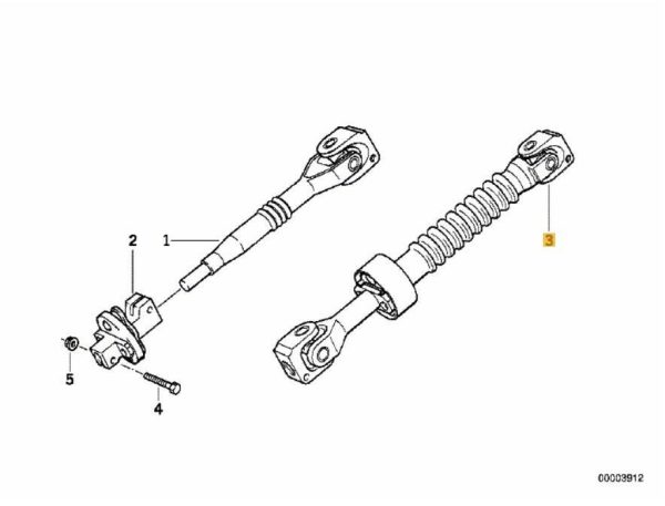 NEW GENUINE BMW 3 SERIES E36 1990-2001 STEERING LOWER JOINT SHAFT 32311161948 - Image 2