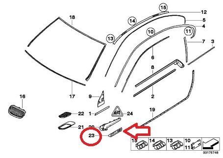 NEW GENUINE BMW 3 E90 E92 E93 M3 FENDER GRILLE EMBLEM BADGE LEFT N/S 51138042227 - Image 2
