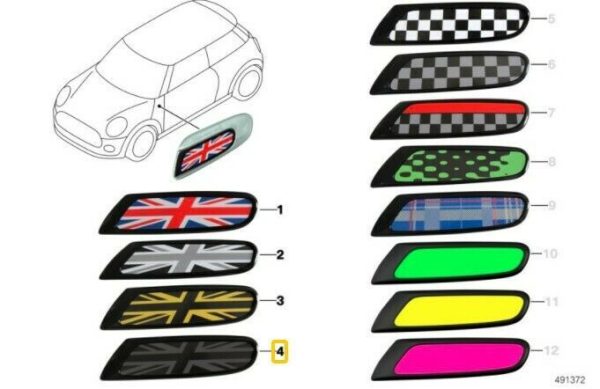 NEW GENUINE MINI F55 F56 F57 NIGHT JACK SIDE SCUTTLE TRIM WITH PAD PAIR N/S O/S 51142459030 - Image 2