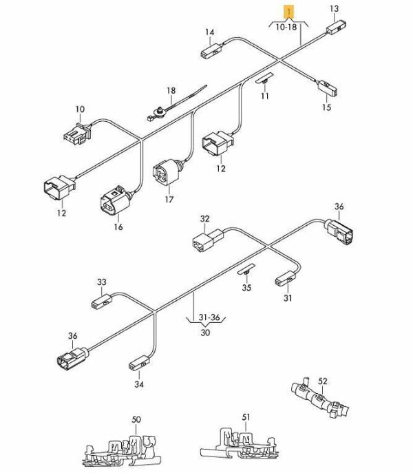 NEW GENUINE VW PASSAT CC 11-16 HARNESS FOR LIFTGATE 3C8971182J - Image 2