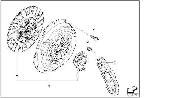 MINI NEW GENUINE R50 R52 COOPER ONE (SINCE 04/07) VALEO CLUTCH KIT SET 21207561754 - Image 2