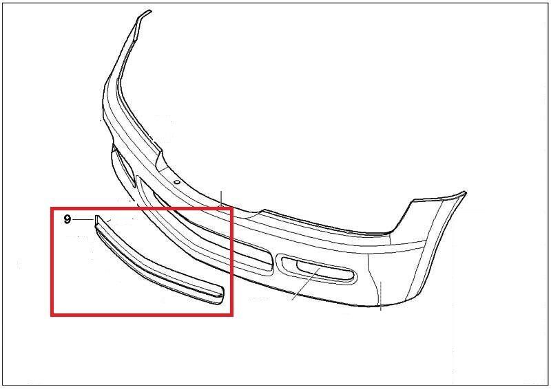 BMW NEW GENUINE Z3 1995-2003 1.8 1.9 FRONT BUMPER LOWER CENTER GRILLE 51118398160 - Image 2