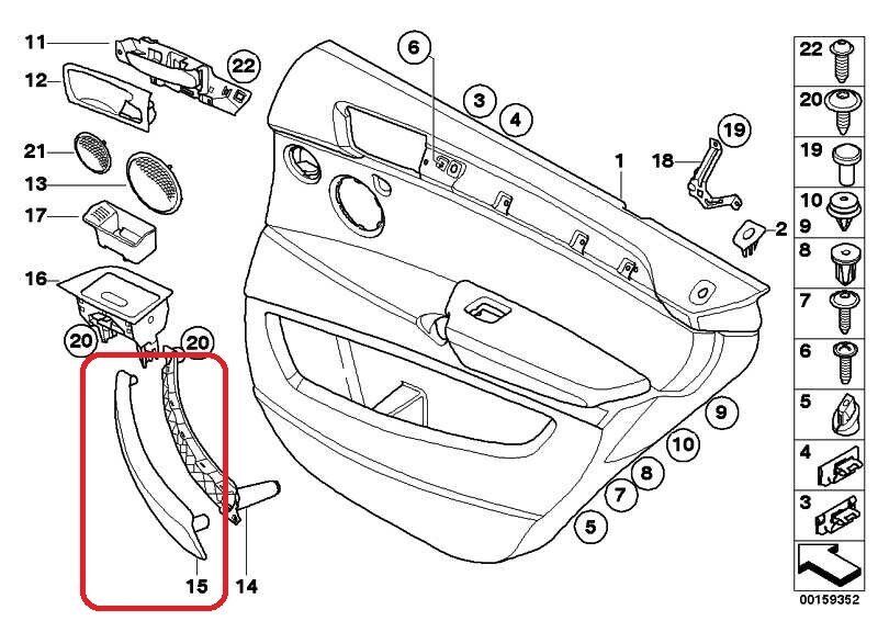 BMW NEW GENUINE X5 SERIES E70 REAR DOOR PULL TRIM HANDLE GRAY NEVADA LEFT N/S 51416970169 - Image 2
