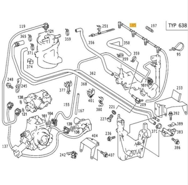 NEW GENUINE MERCEDES BENZ OM646 ENGINE INJECTOR LEAK OFF PIPE A6460701132 - Image 2