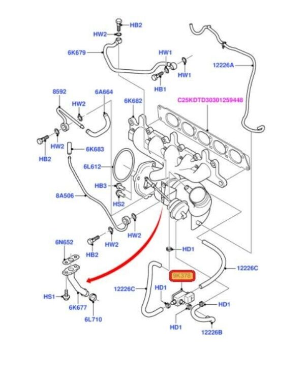NEW GENUINE FORD FOCUS TURBO BOOST PRESSURE CONTROL VALVE 1371924 - Image 2