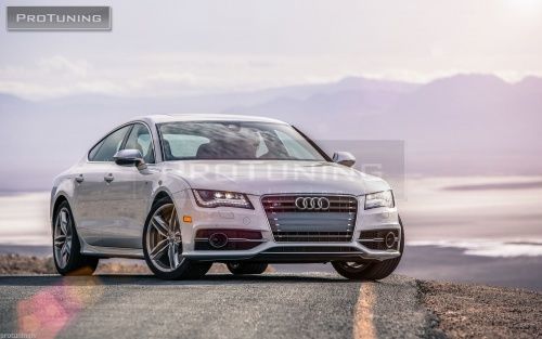 Genuine Left Front bumper side grills/ mesh Black/silver strip For Audi A7 S7 4G 10-14 - Image 2