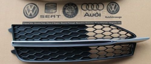 OE S7 4G C7 2010-2014 Front right bumper grill mesh Black/silver strip