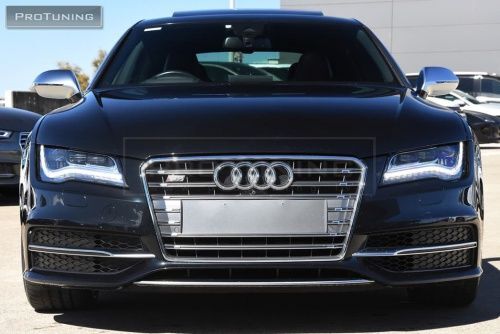 OE S7 4G C7 2010-2014 Front right bumper grill mesh Black/silver strip - Image 3