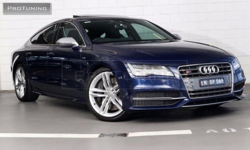 OE S7 4G C7 2010-2014 Left Front bumper grill mesh Black/silver strip - Image 2