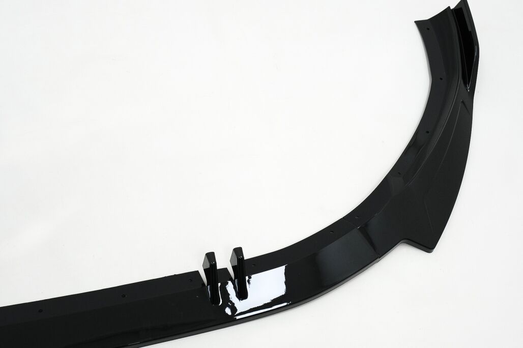 Front Bumper Add-On Spoiler Lip suitable for Audi A4 B9 Second Facelift S-Line (2020-up) Piano Black - Image 5