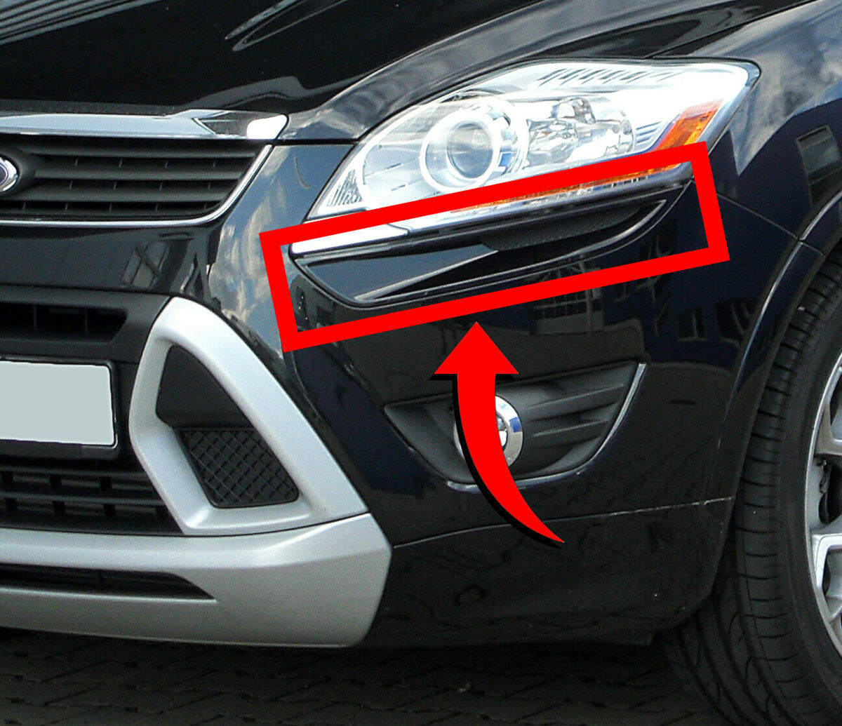NEW GENUINE FORD KUGA MK I 08-12 FRONT BUMPER COVER PRIMED LEFT N/S 1544526 - Image 2