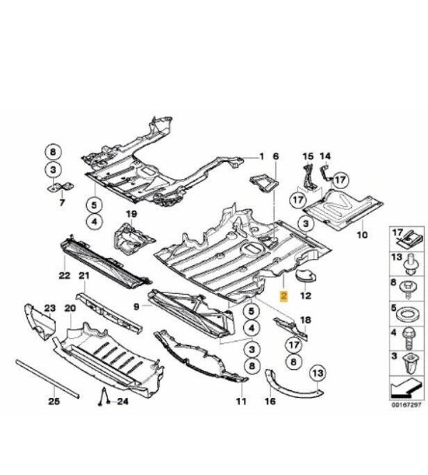NEW GENUINE BMW 3 SERIES E90 E91 E92 2005-2012 UNDER ENGINE COVER SHIELD 51757059387 - Image 2
