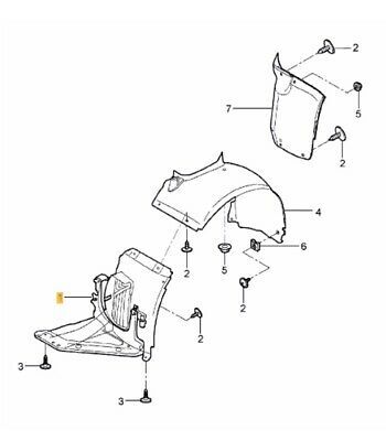 NEW GENUINE PORSCHE 987 BOXSTER CAYMAN FRONT WHEEL HOUSING LINER FRONT RIGHT O/S 98750412404 - Image 2