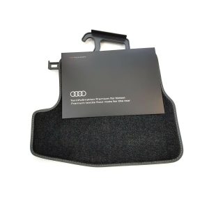 NEW GENUINE AUDI A5 CABRIO 17- REAR PREMIUM BLACK TEXTILE FLOOR MATS 8W7061276CMNO